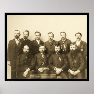 Poster Dakota IOOF SD 1890 do Grande Mestrado Passado