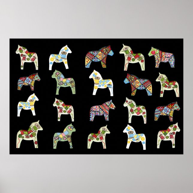 Poster Dala Horses de Quilter (Frente)