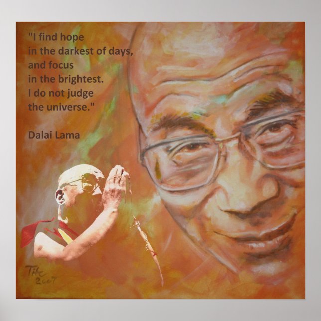 Poster Dalai Lama - Hope (Frente)