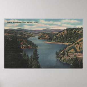 Poster d'Alene de Coeur, identificação - vista da baía