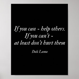Poster Dali Lama Cite, Ajude a amar outros, Compion, Spir