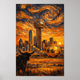 Poster Dallas Golden Hour World Cup 2026 Van Gohn Art