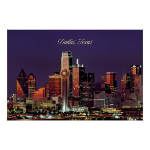 Pôster Dallas, linha do horizonte do Texas
