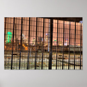 Poster Dallas, Texas do outro lado das trilhas