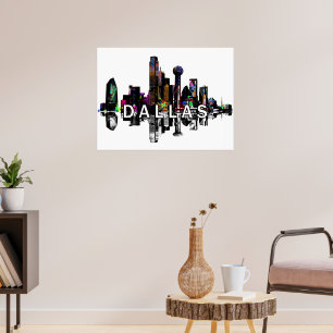 Poster Dallas, Texas em grafite