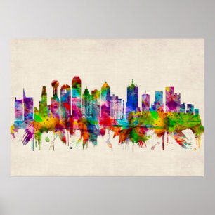 Poster Dallas Texas Skyline