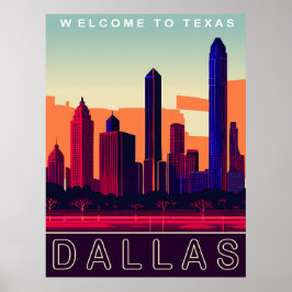 Poster Dallas, Texas, Viagem