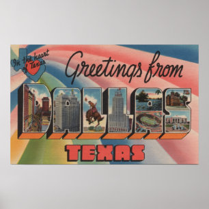 Pôster Dallas, TexasLarge - Letra ScenesDallas, TX