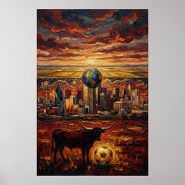 Poster Dallas World Stage World Cup 2026 Soccer Epic Art