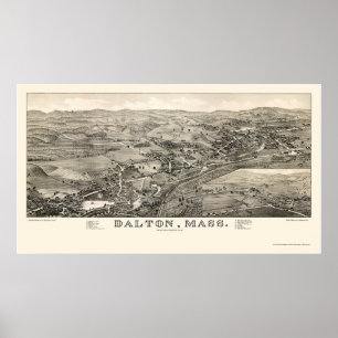 Pôster Dalton, mapa panorâmico das MÃES - 1884