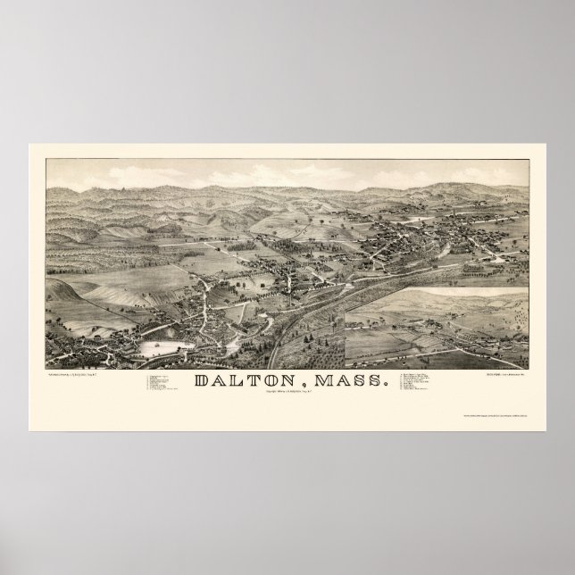 Pôster Dalton, Mapa Panorâmico MÃE - 1884 (Frente)