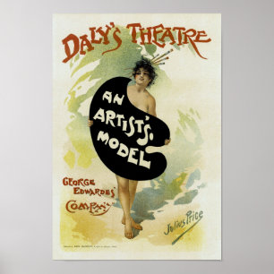 Poster Daly's Theatre ~ An Artist's Model