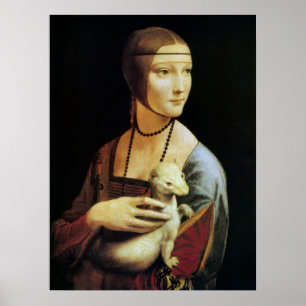Pôster Dama com Arminho de Leonardo da Vinci