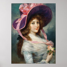 Poster Dama com um Chapéu Roxo