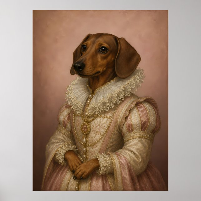 Poster Dama Dachshund (Frente)