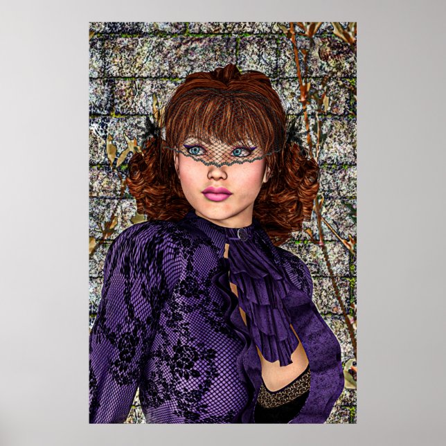 Pôster Dama de Roxo (Frente)