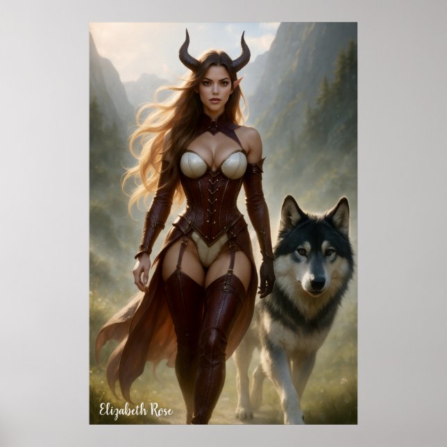 Poster Dama Demônia Loba (Frente)