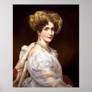 Poster Dama Elegante Vintage em Pérolas Brancas