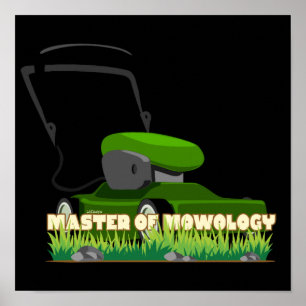 Poster Dama engraçada de jardinagem do MESTRE DA MOWOLOGY
