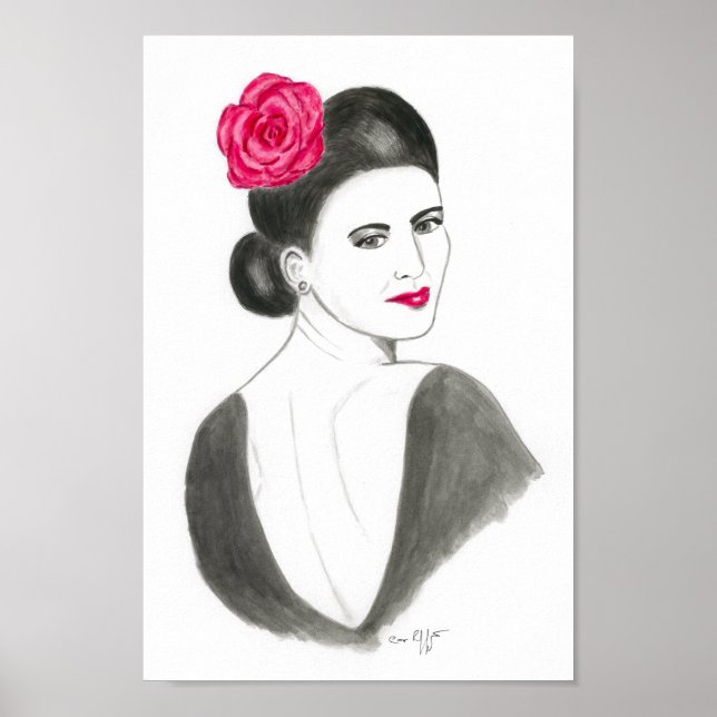 Poster Dama flamenca (Frente)