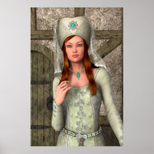 Pôster Dama Medieval