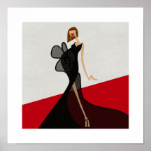 Dama no Tapete Vermelho Arte da Moda Glamurosa