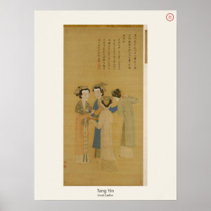 Poster Damas da Corte de Shu - Tang Yin, Dinastia Ming
