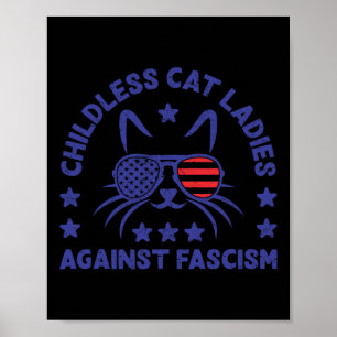 Poster Damas de Gato sem Filhos Contra Fascismo Gato Femi