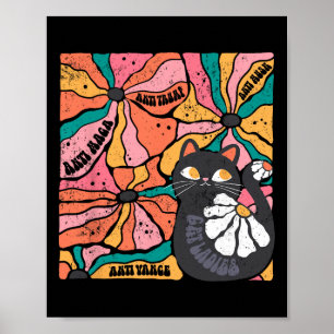 Poster Damas de Gatos Anti Trump Anti Vance, Gatos Vintag