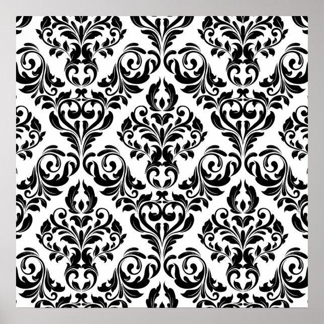 Poster Damask Canvas Print (Frente)