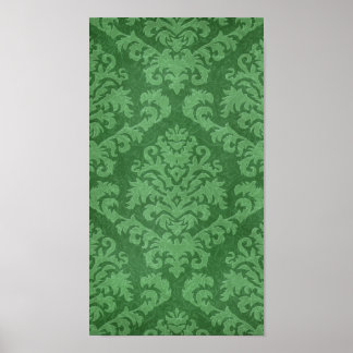 PÔSTER DAMASK CORT VELVET, TAPESTRA EM VERDE