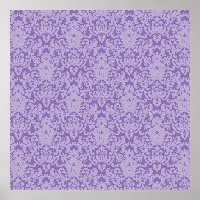 Pôster Damask Lace Purple (Frente)