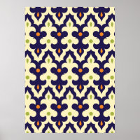 Damask paisley arabesque padrão marroquino