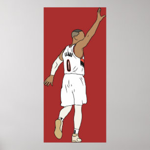 Poster Damian Lillard Waves Goodbye