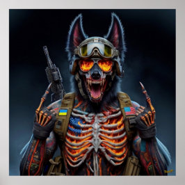 Poster Damned Doggie #00001 of the NFT collection Art