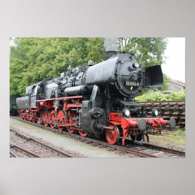 Poster Dampflok 52 8154 (Frente)