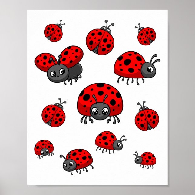 Poster Damybugs Art Para Garotinha Menino Criança Toddler (Frente)