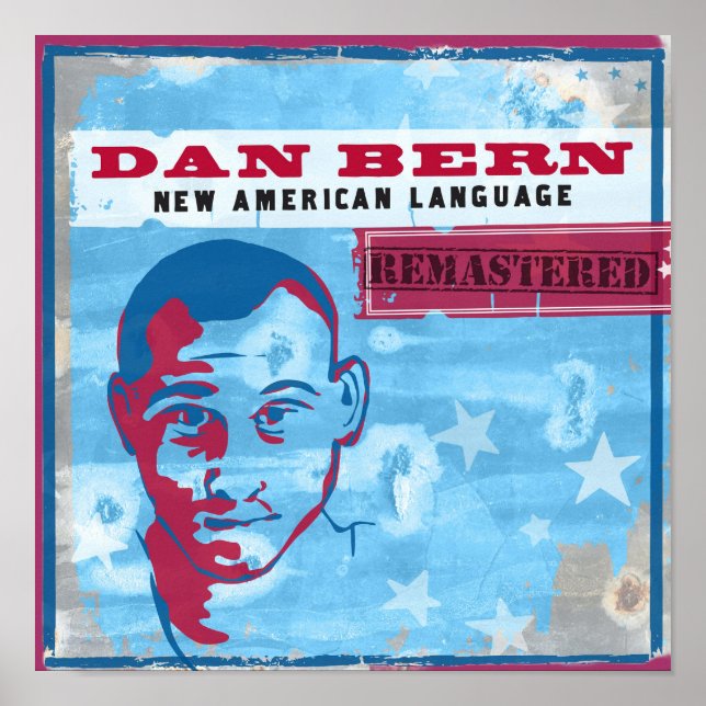 Poster Dan Bern New American Language Vinyl Art (Frente)
