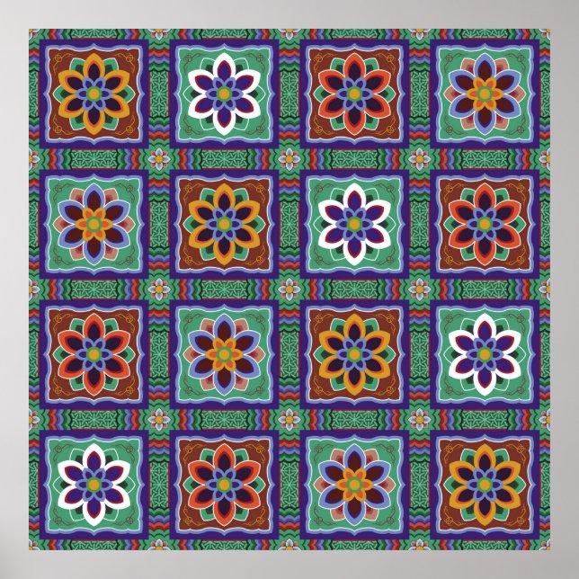 Poster Dan-Cheong. Coreano tradicional temple art.dancheo (Frente)