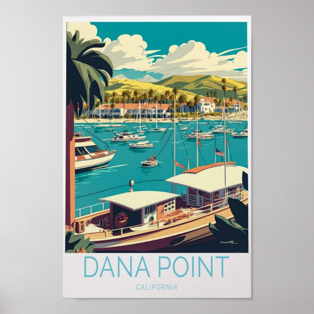 Poster Dana Point California Viagem (Frente)