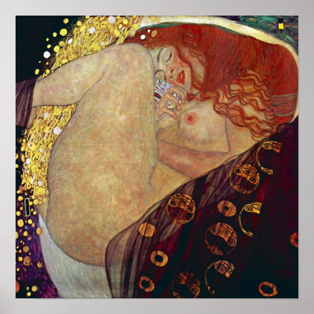Poster Danaë — Gustav Klimt (1907-1908) (Frente)