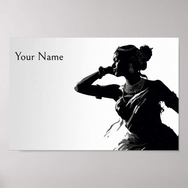 Poster Dança clássica indiana bharatnatyam (Frente)