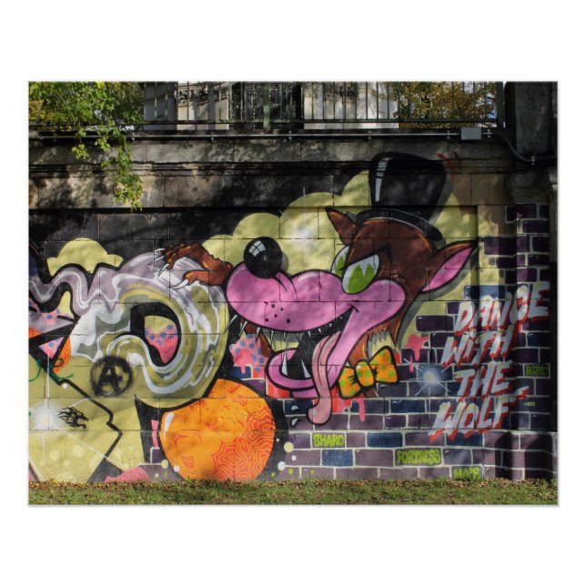 Pôster Dança Com O Grafite Do Lobo (Frente)