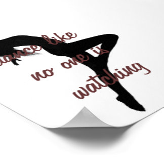 Poster dança como ninguém está assistindo