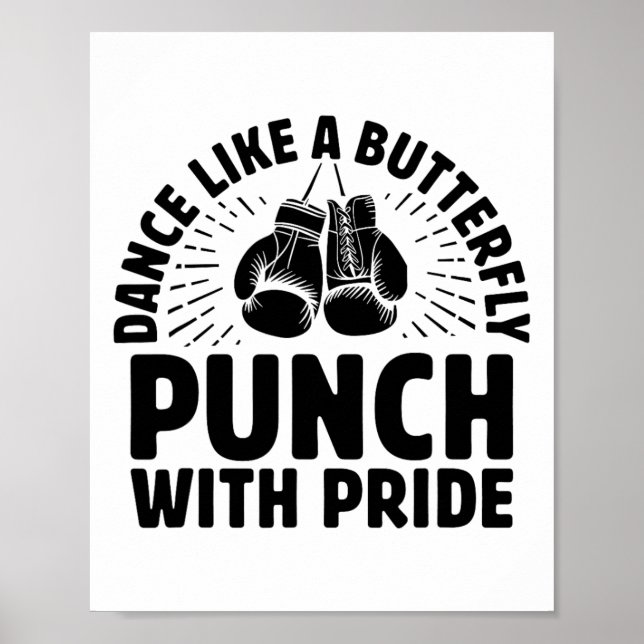 Poster Dança Como Uma Bolinha De Borboleta Com Um Porte D (Frente)