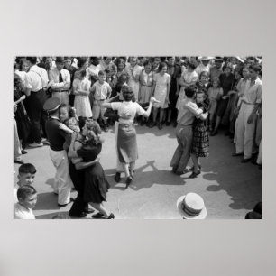 Pôster Dança da rua, Crowley, Louisiana, os anos 30