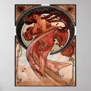 Pôster Dança de Alfons Mucha