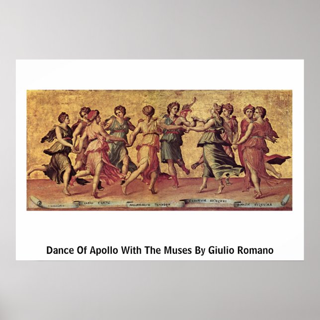 Poster Dança De Apollo Com As Ônibus De Giulio Romano (Frente)