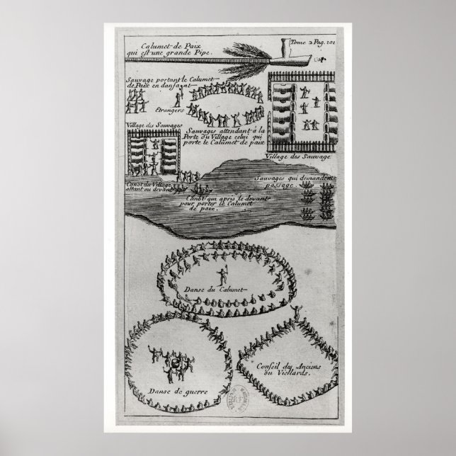 Poster Dança de cano de paz dos Iroquois (Frente)