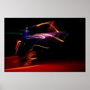 Poster dança de carro roxo